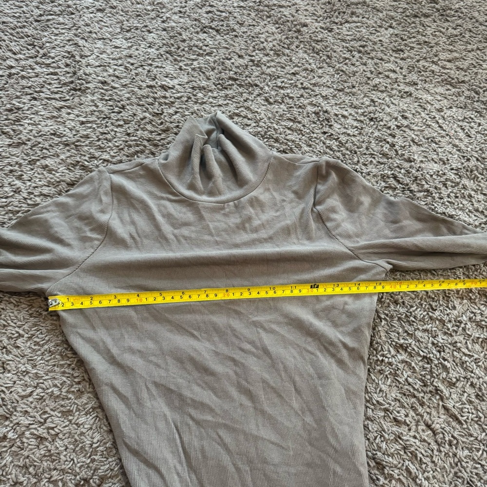 The Foxy Kind Ribbed Turtleneck Long Sleeve Bodysuit Brown L - Picture 9 of 9